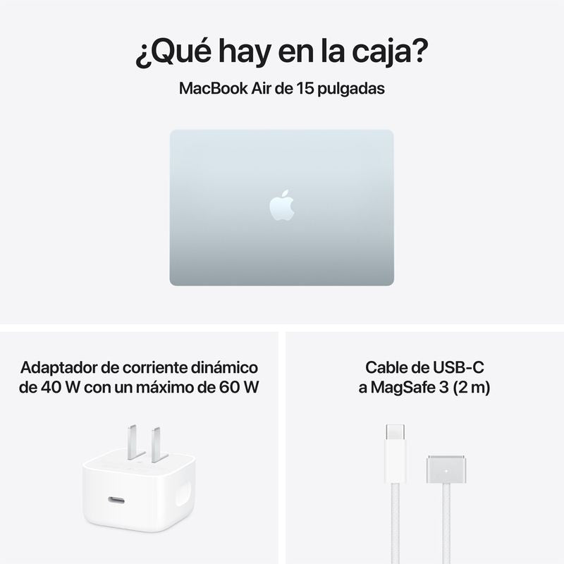 MacBook Air M5 15” 16GB RAM + 512GB (Teclado Ingles) - Sky Blue (2026)