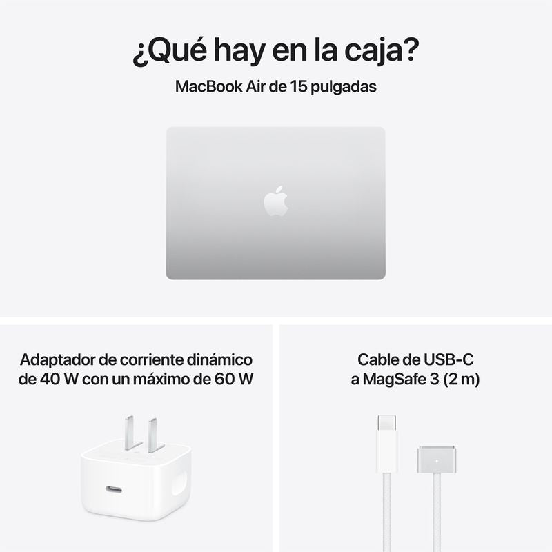 MacBook Air M5 15” 16GB RAM + 512GB (Teclado Ingles) - Silver (2026)