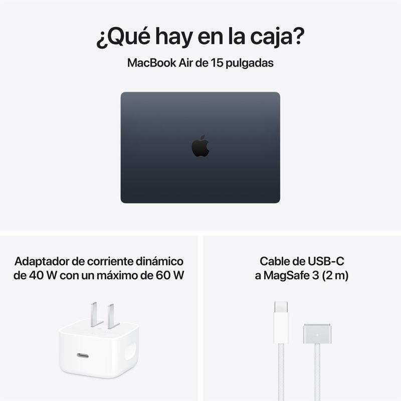 MacBook Air M5 15” 16GB RAM + 512GB (Teclado Ingles) - Midnight (2026)