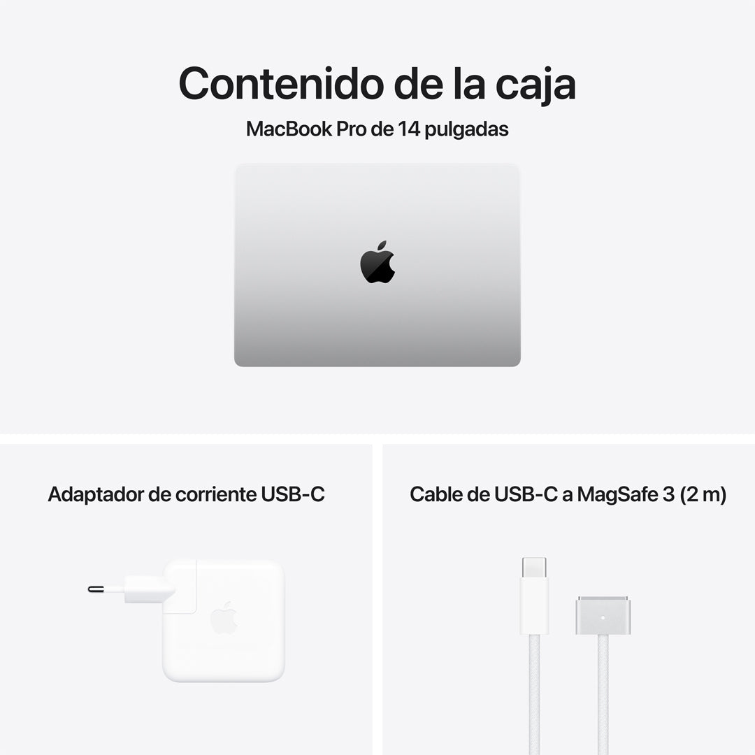 Macbook Pro M4 14" 16GB + 512GB (Teclado ingles) - Silver