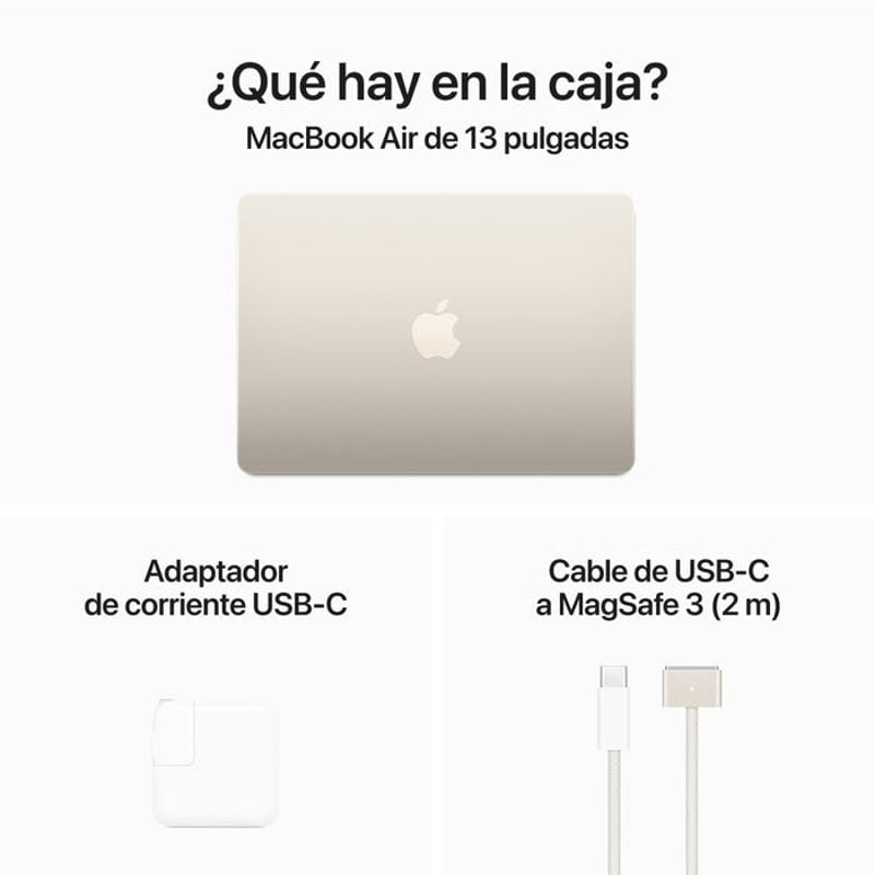 MacBook Air M4 13” 16GB Ram + 256GB SSD (Teclado Ingles ) - Starligth