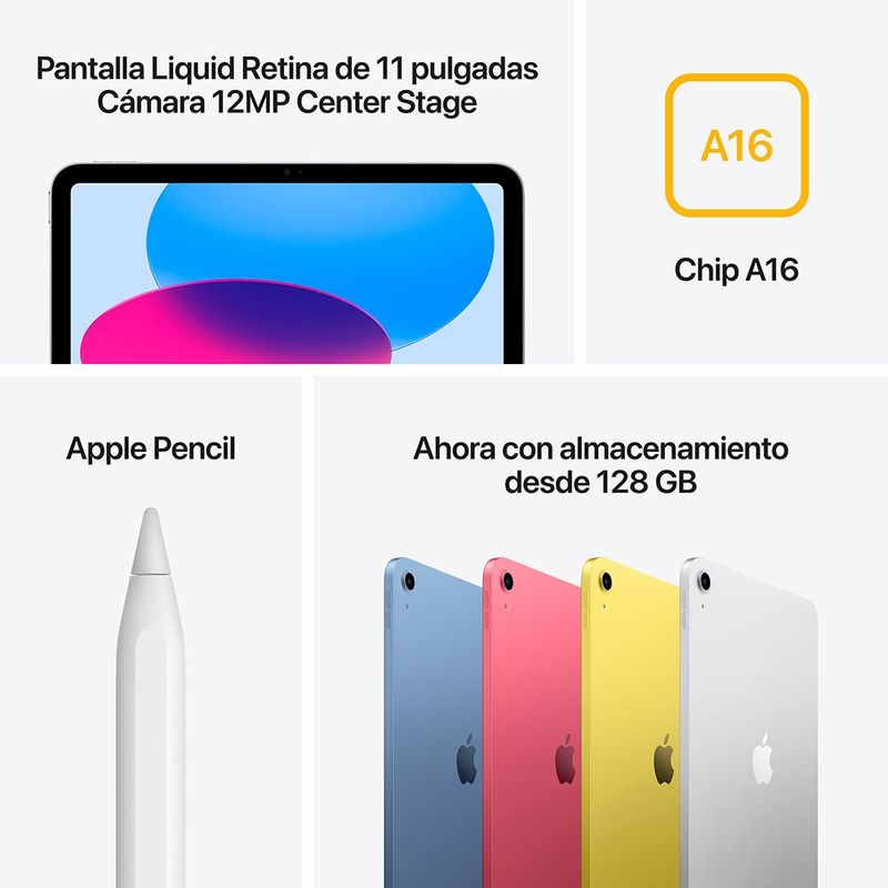 iPad 11 Pulgadas A16 Wi-Fi, 128GB - Azul