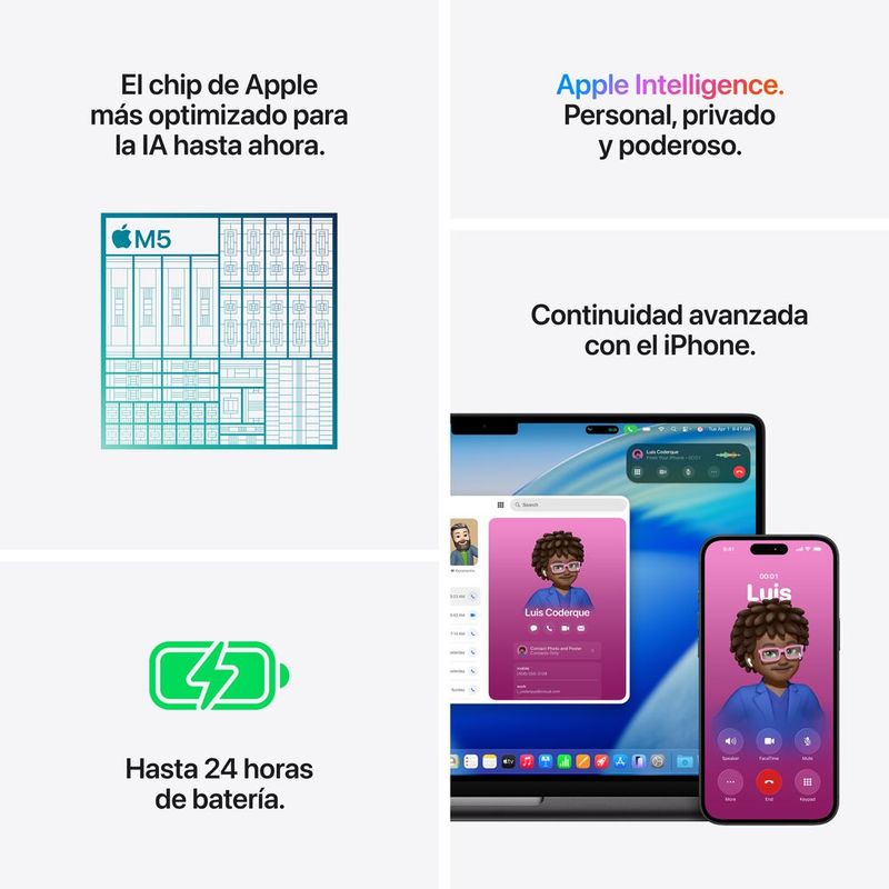 Macbook Pro 14″ M5 24GB RAM + 1TB SSD (Teclado Ingles) - Space Black