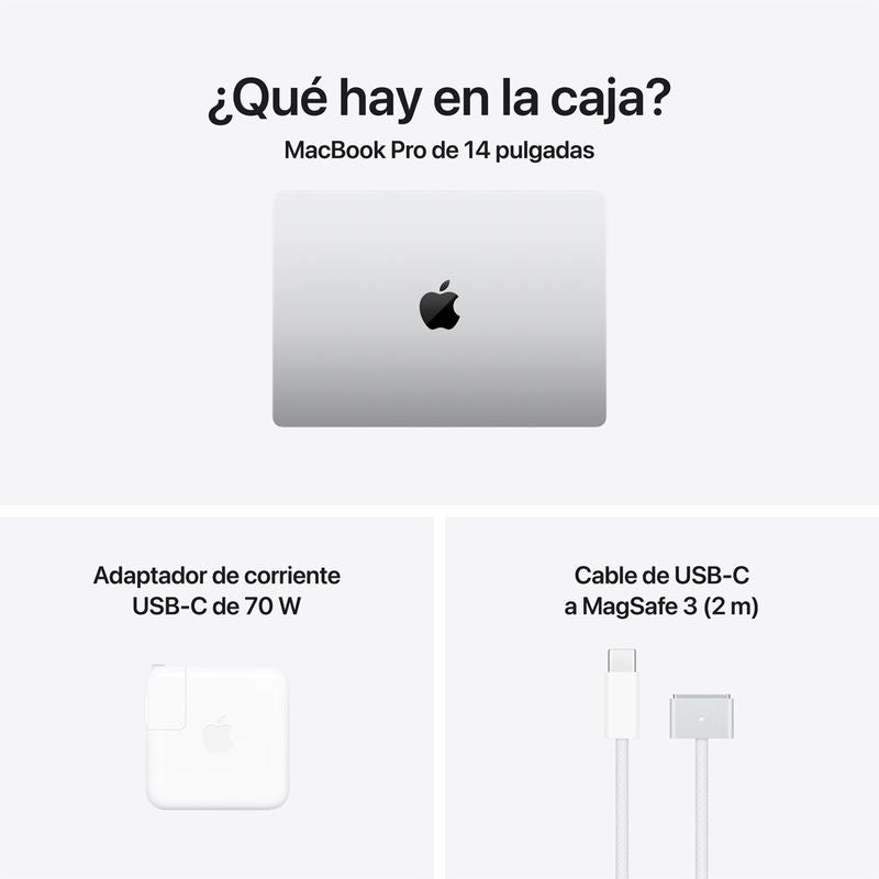 Macbook Pro 14″ M5 Pro 24GB RAM + 1TB SSD (Teclado Ingles) - Silver