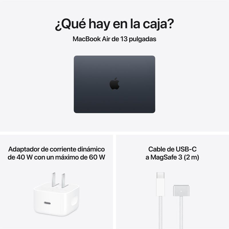 MacBook Air M5 13” 16GB RAM + 512GB (Teclado Ingles) - Midnight (2026)