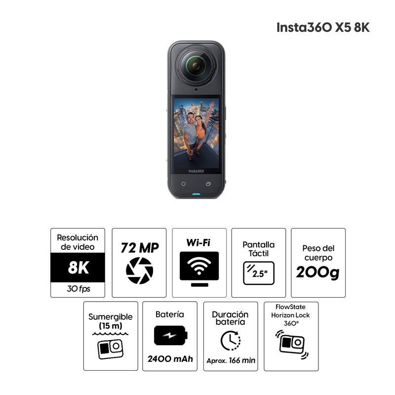 Insta 360 x5 Con Accesorios