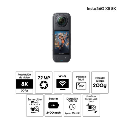 Insta 360 x5 Con Accesorios